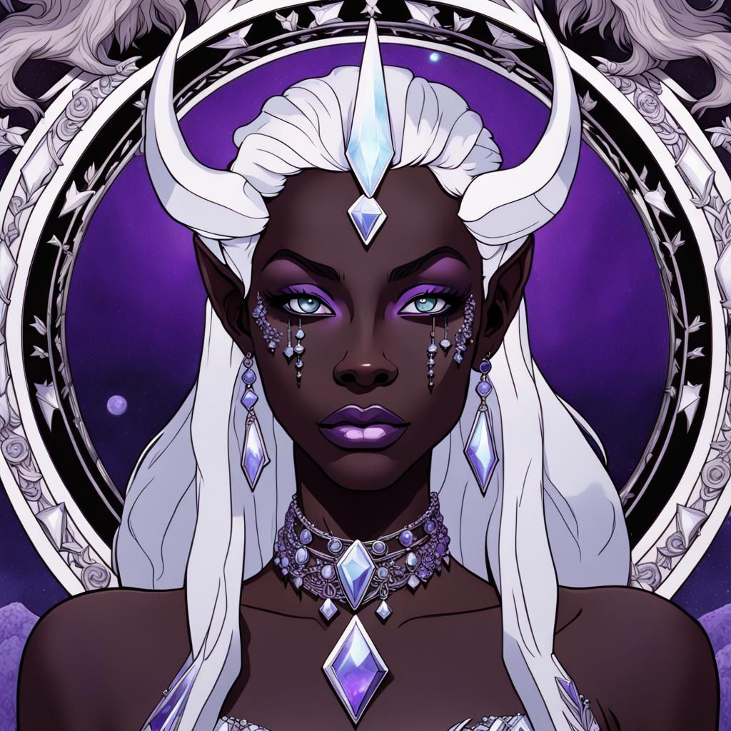 Demon Queen with Crystalline Armor in CCDDA Artstyle