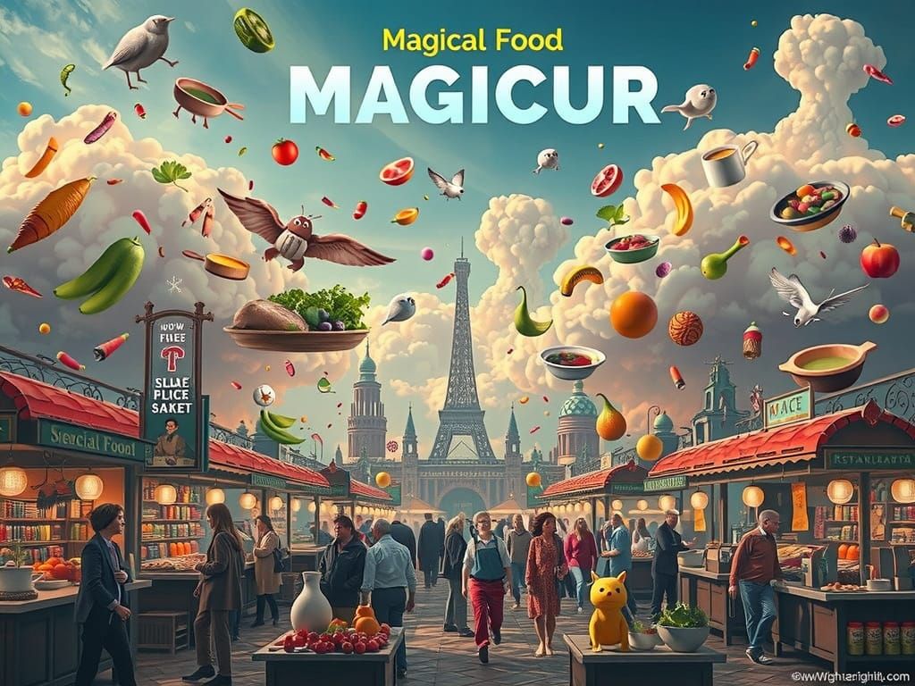 Magical Food Fair Poster: Food Comes Alive