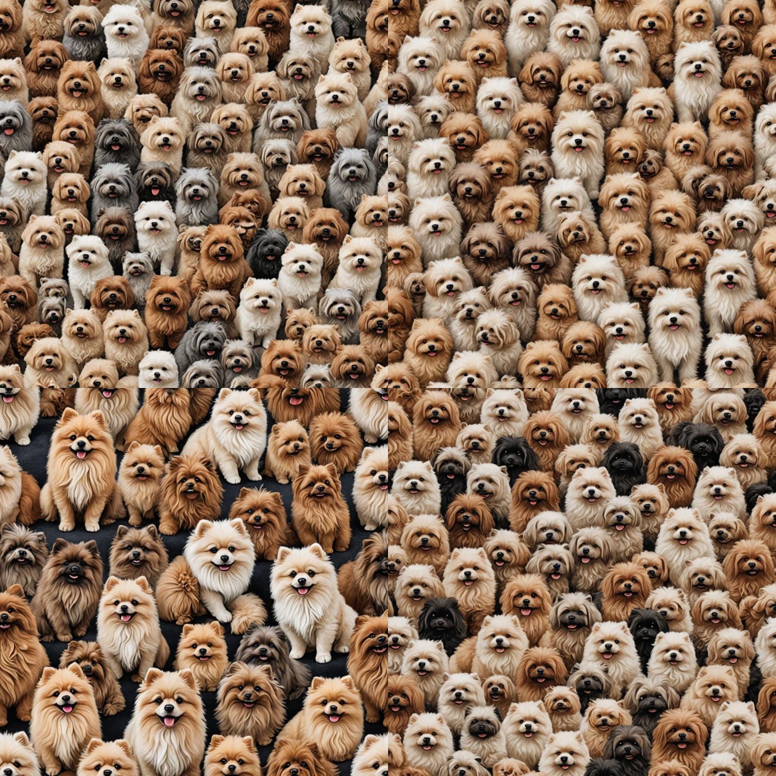 Cute Fluffy Dogs Generated by AI