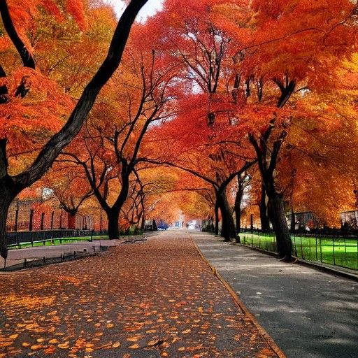 Autumn in New York AI Generated