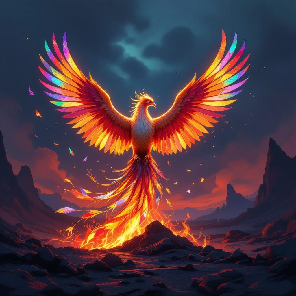 Phoenix of Stained Glass Rises from Ashes