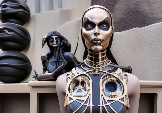 Steampunk Robotic Last Supper in Renaissance Style