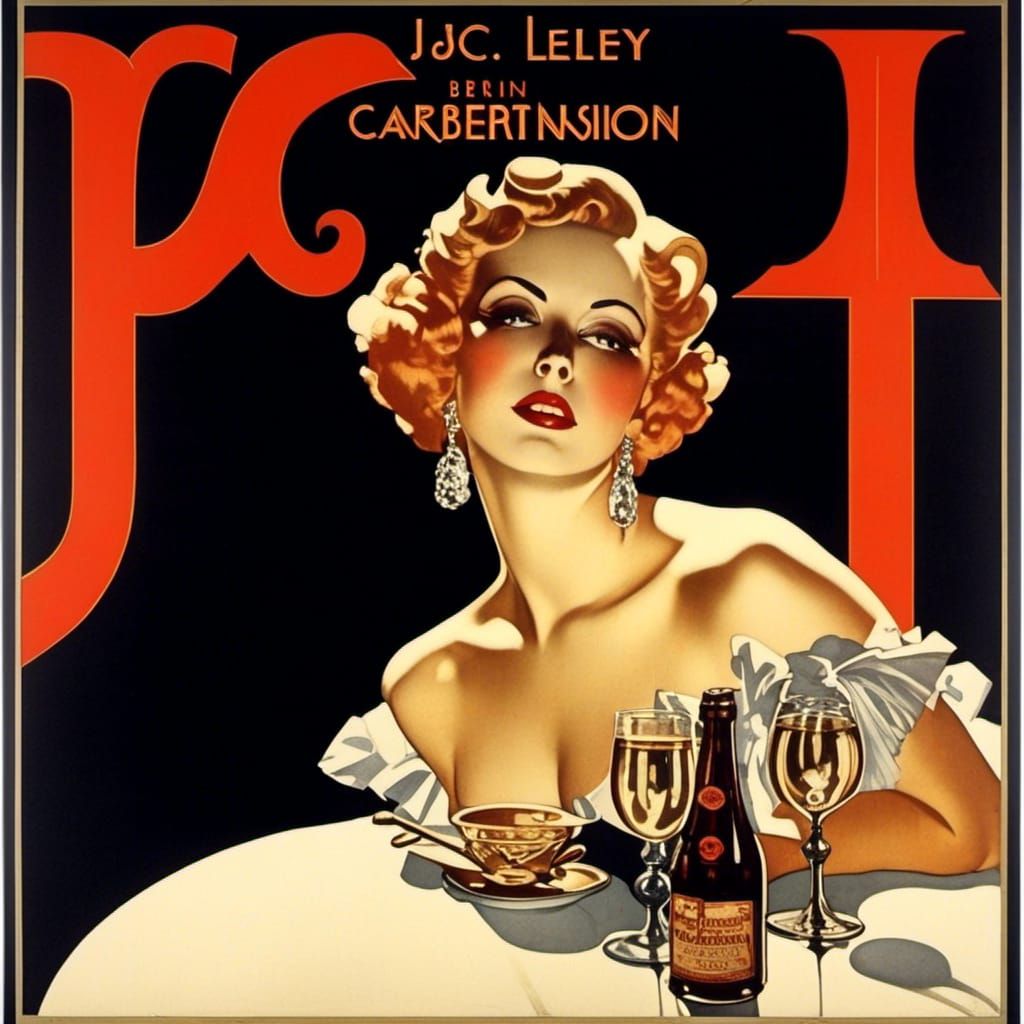 Dramatic Cabaret Scene in German Expressionism Style