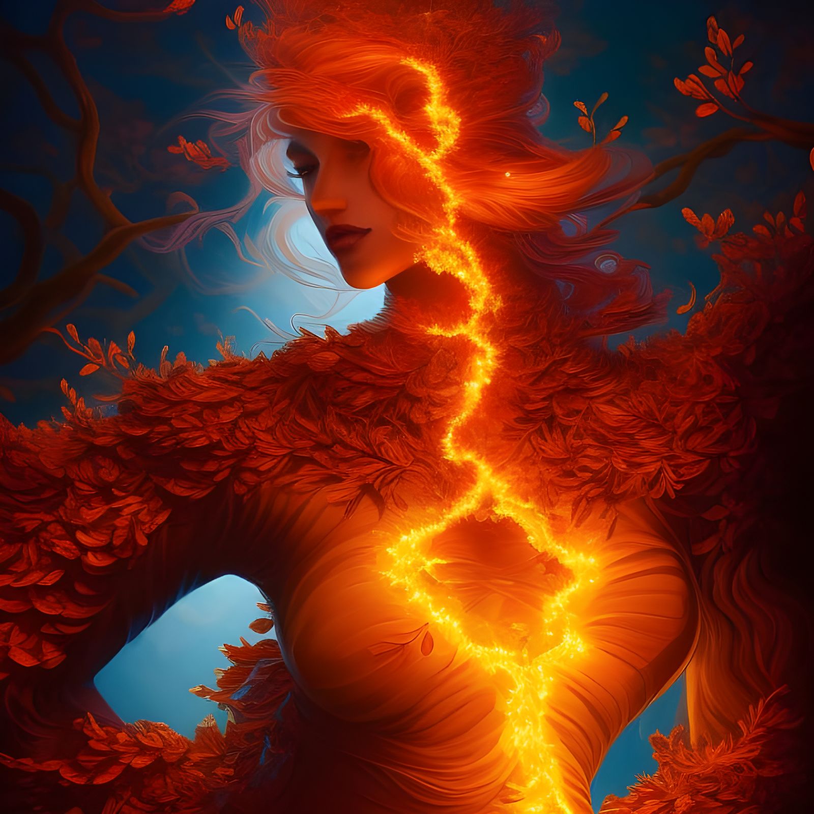 Honey Elemental Humanoid in 8K Resolution