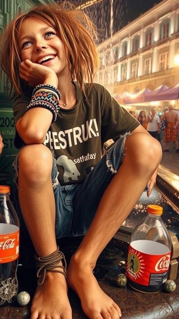 Majestic Fountain in Impressionist Style