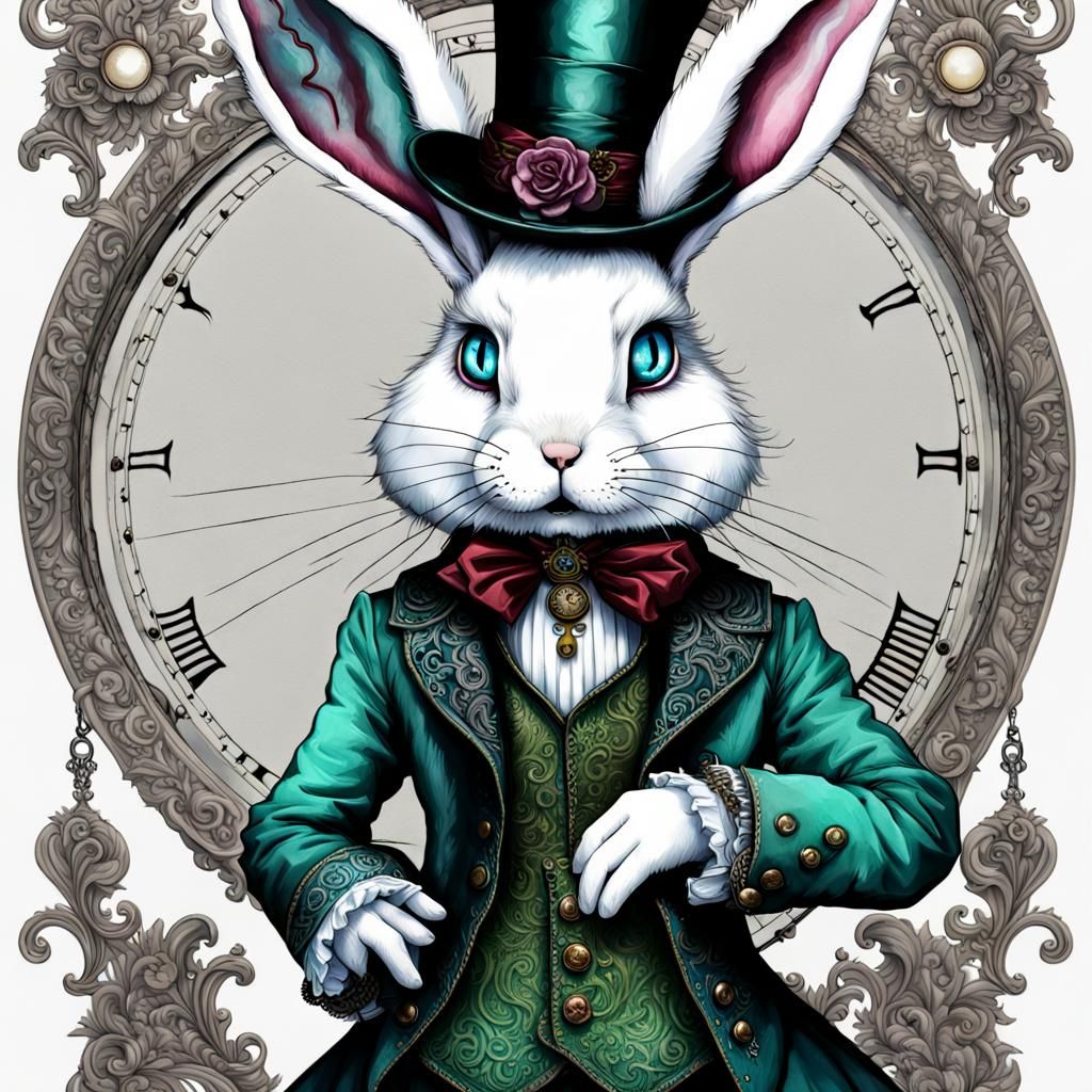 Another Goth Style White Rabbit