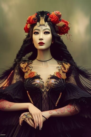 Goddess of Hell: Intricate Digital Fantasy Art