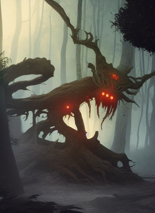 Terrifying Forest Demon Concept Art in Unreal Engine