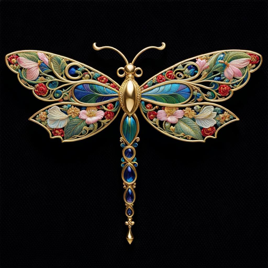 NightCafe Model Examples: Crystal Clear XL - Dragonfly By Ki...