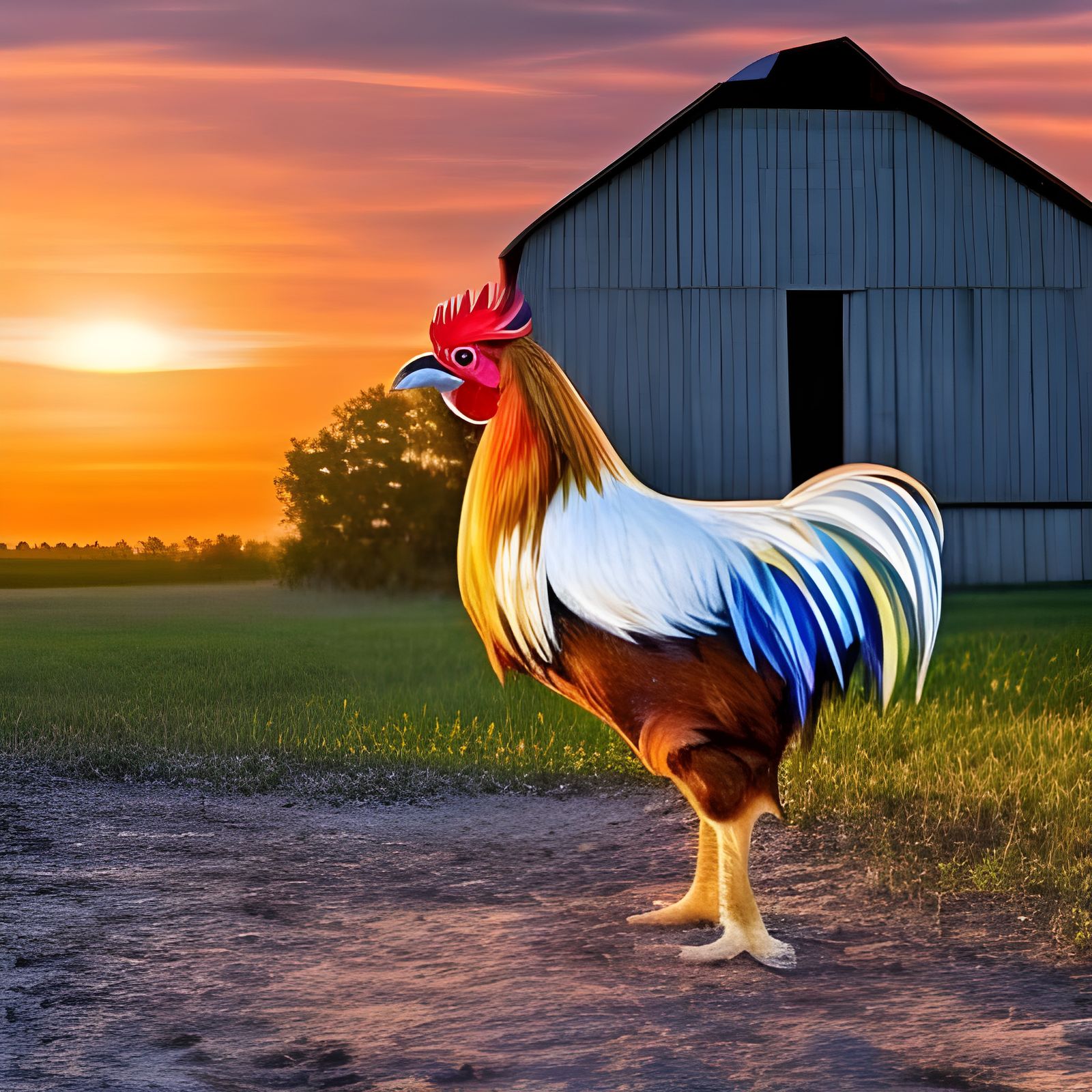 Detailed Rooster Beak Close-Up