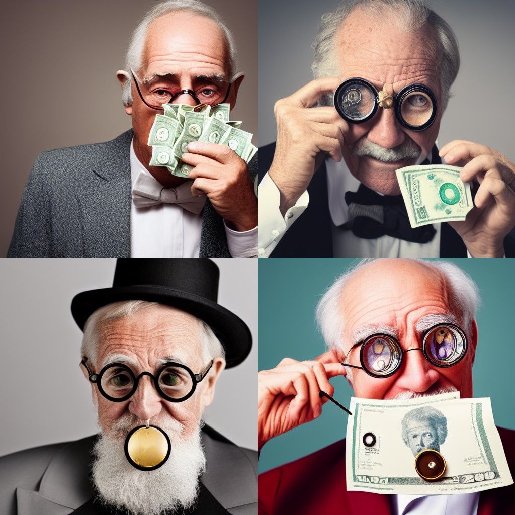 Vintage Portrait of a Rich Man With Monocle