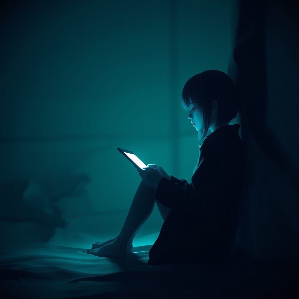 Figurative Gaming Scene in Ambient Light