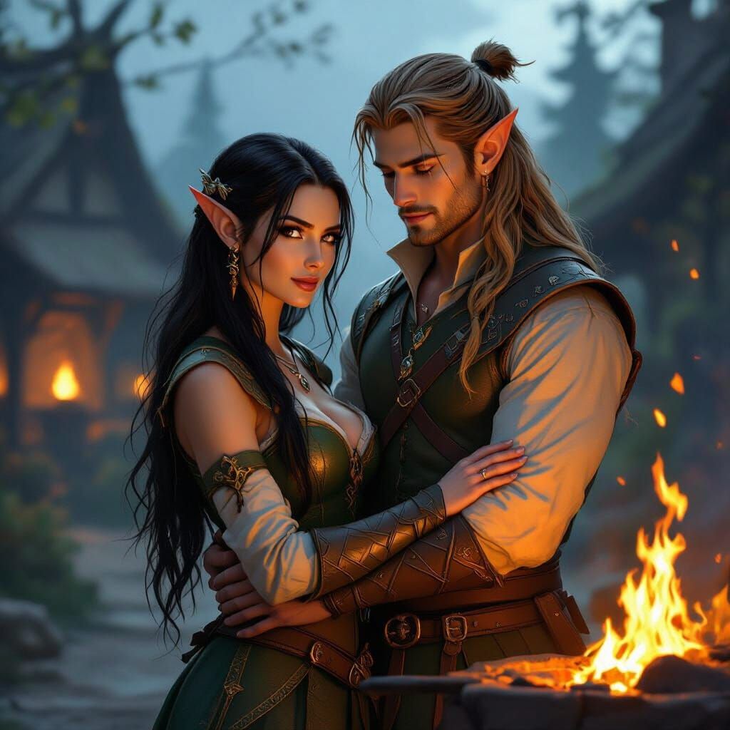 Elven Blacksmiths Forge Determination in Dusk Village