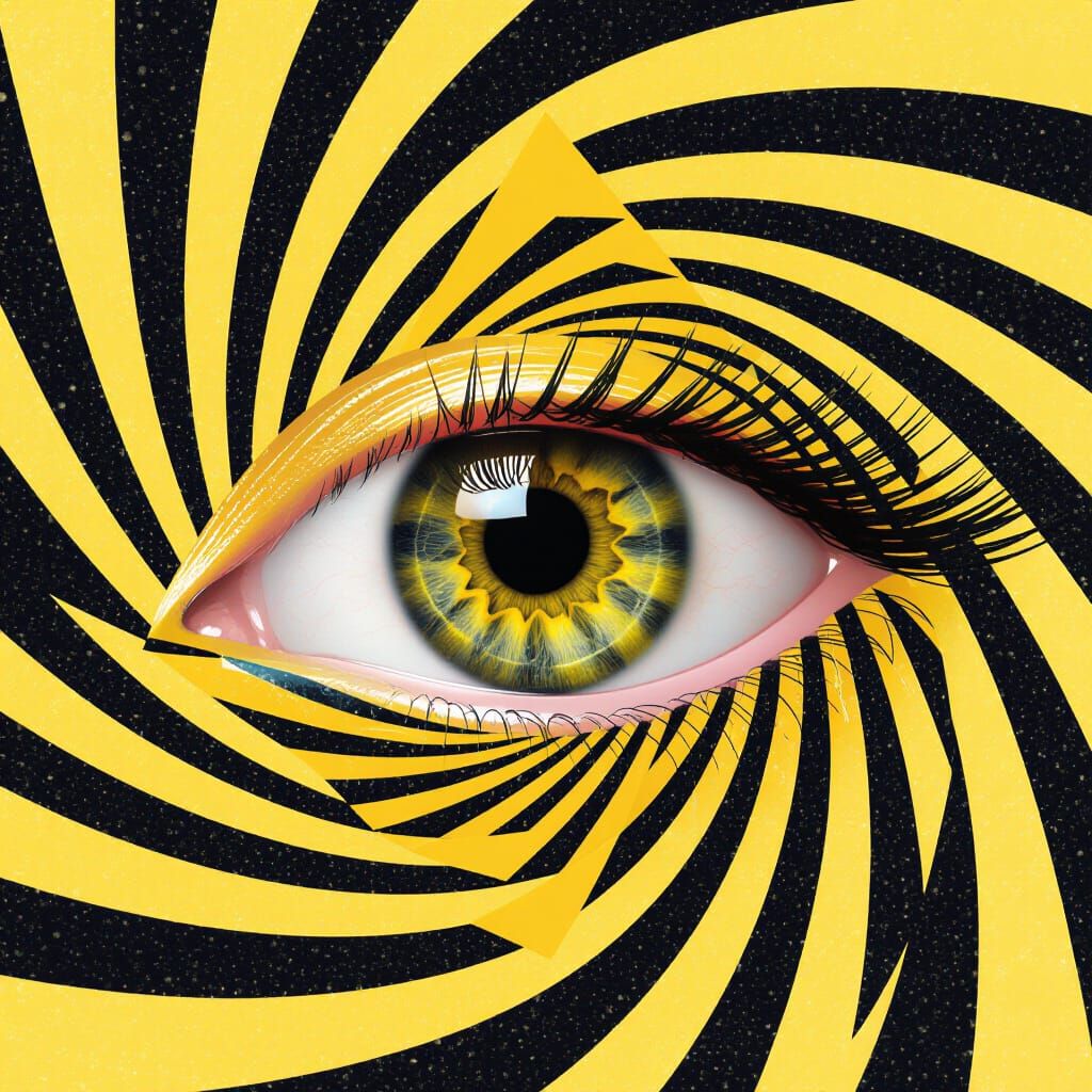 God With Yellow Triangle Iris and Black Sclera