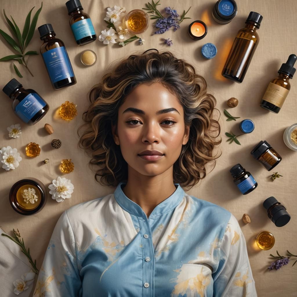 Relaxing Massage with Aromatherapy Oils in Soft Light