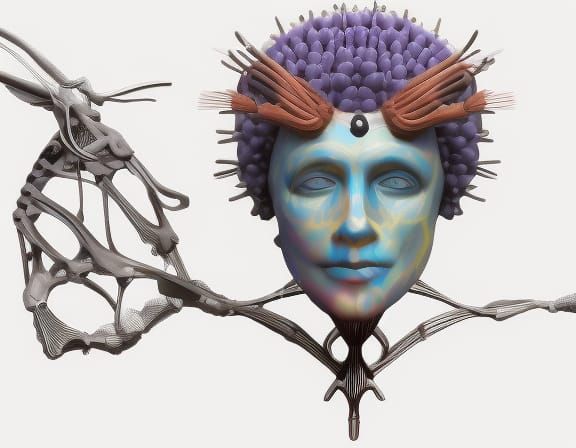 Surreal Fractal Landscape with Celtic and Zodiac Elements