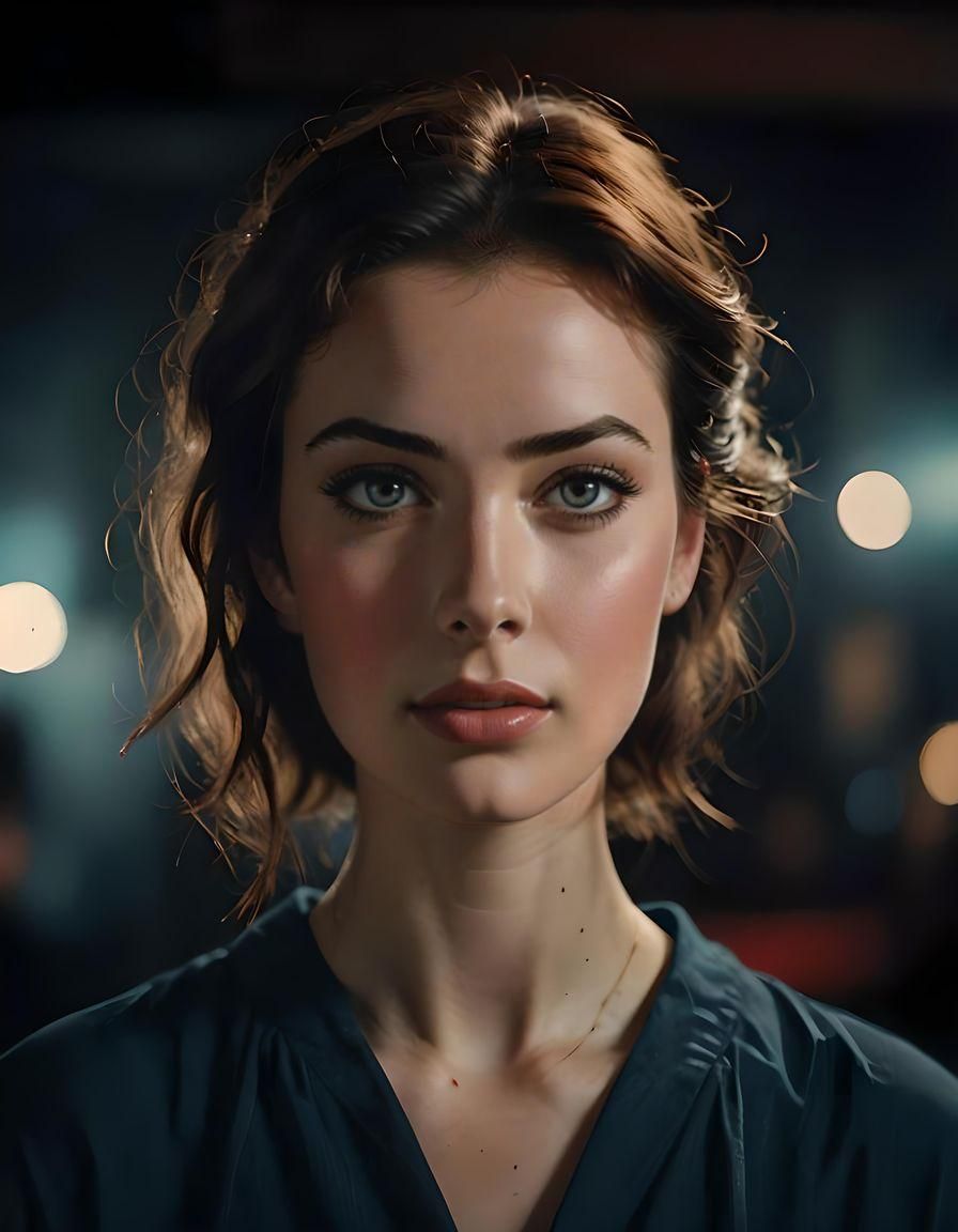 Hyperrealistic Portrait of a Vintage Beauty