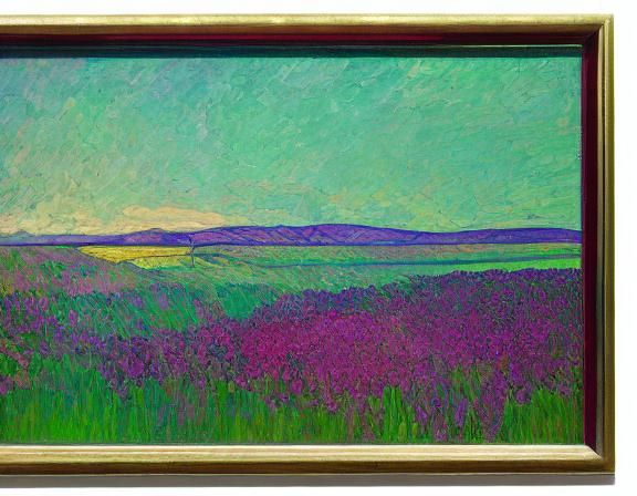 Luminous Landscape in Stained Glass Style