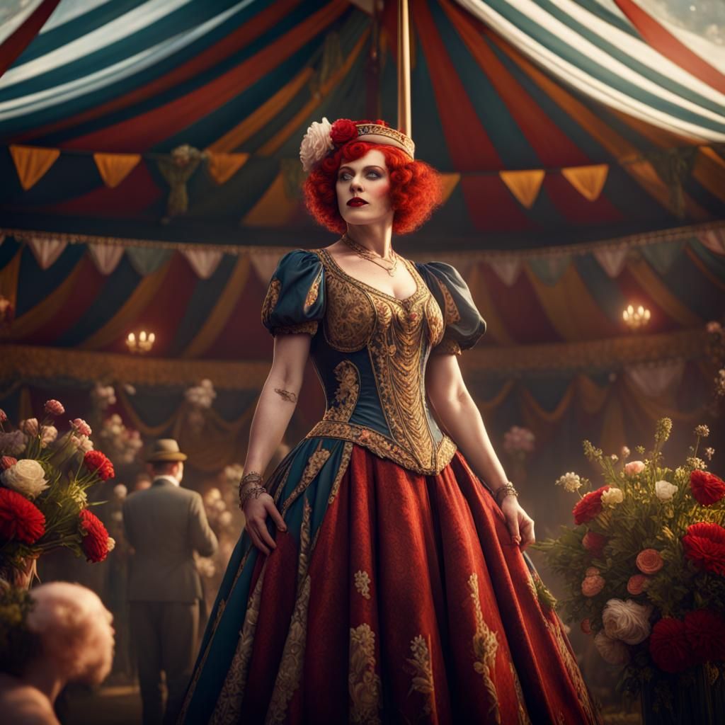 1920s Irish Circus Performer in Ornate Costume