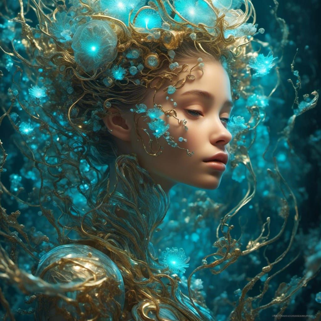 Surreal Portrait of a Woman's Inner World in Bioluminescent ...