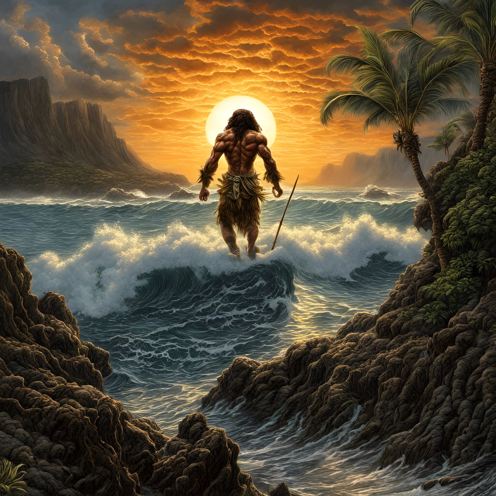 " Hawaiian God Kaneloa "