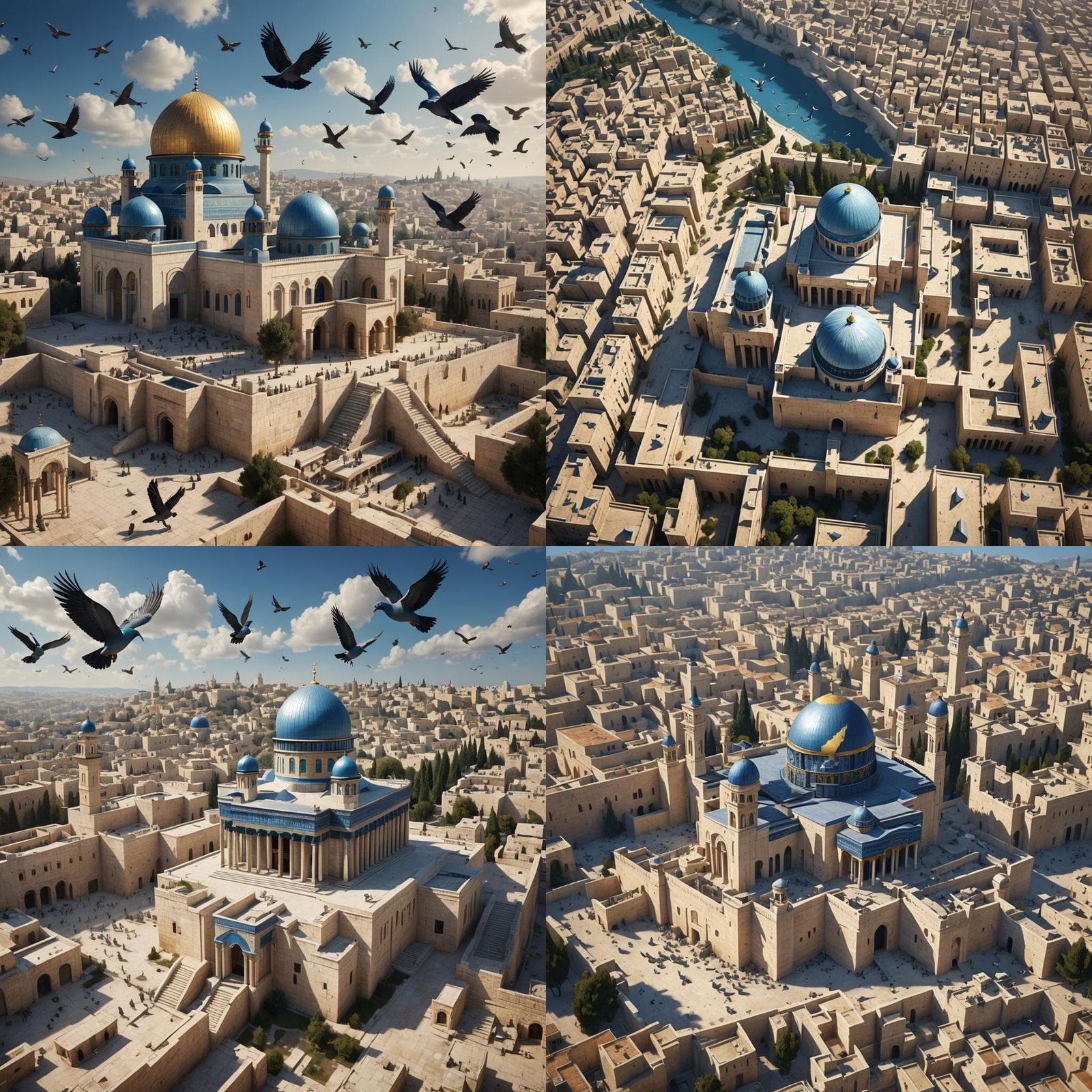 The Third Temple, Jerusalem: Detailed Matte Painting