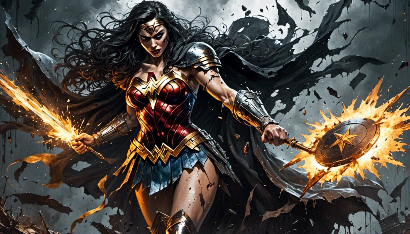 Wonderwoman's Decayed Shield Thrown at Holy Knight