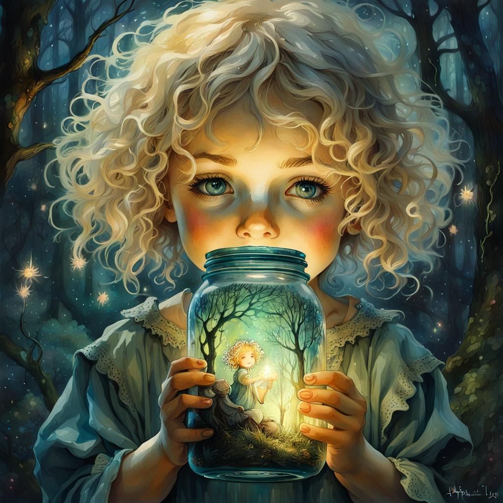 She trapped her dreams in the jar to keep them safe.