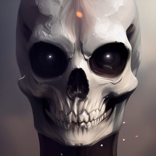 Hyperdetailed Skeleton Portrait in Digital Art Style