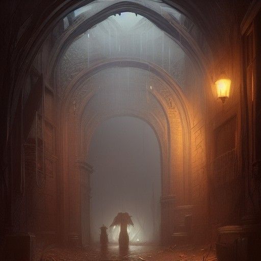 Creepy Cellar in Dark Fantasy Style