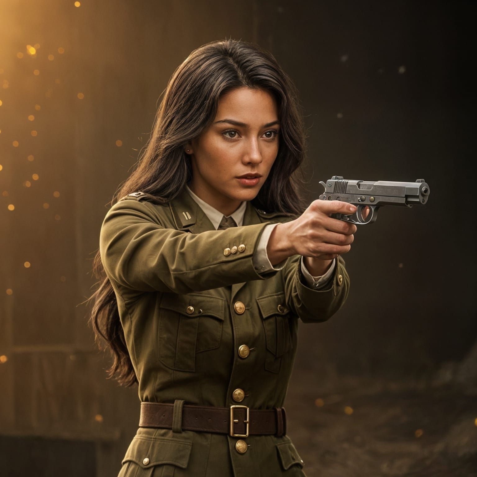 WW2 US Officer Fires Colt 1911 in Realistic Vintage Style