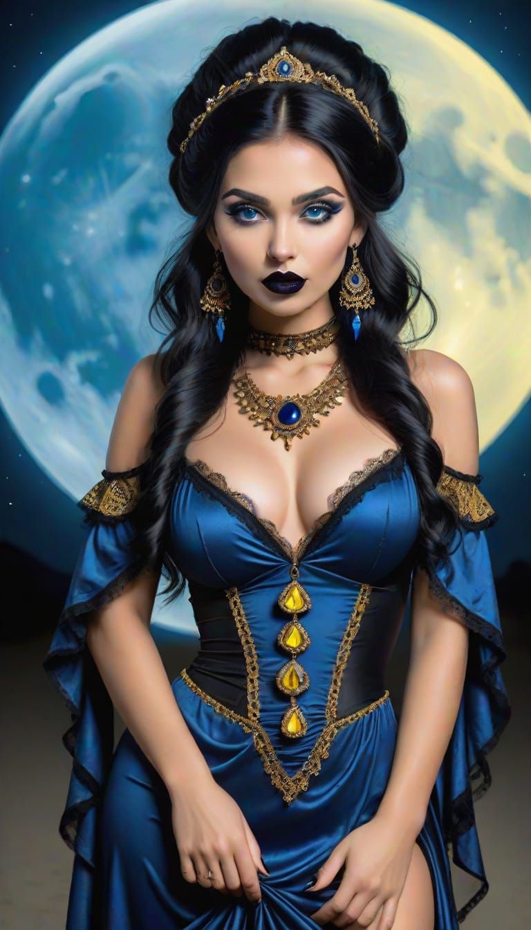 beautiful curved Gothic  women