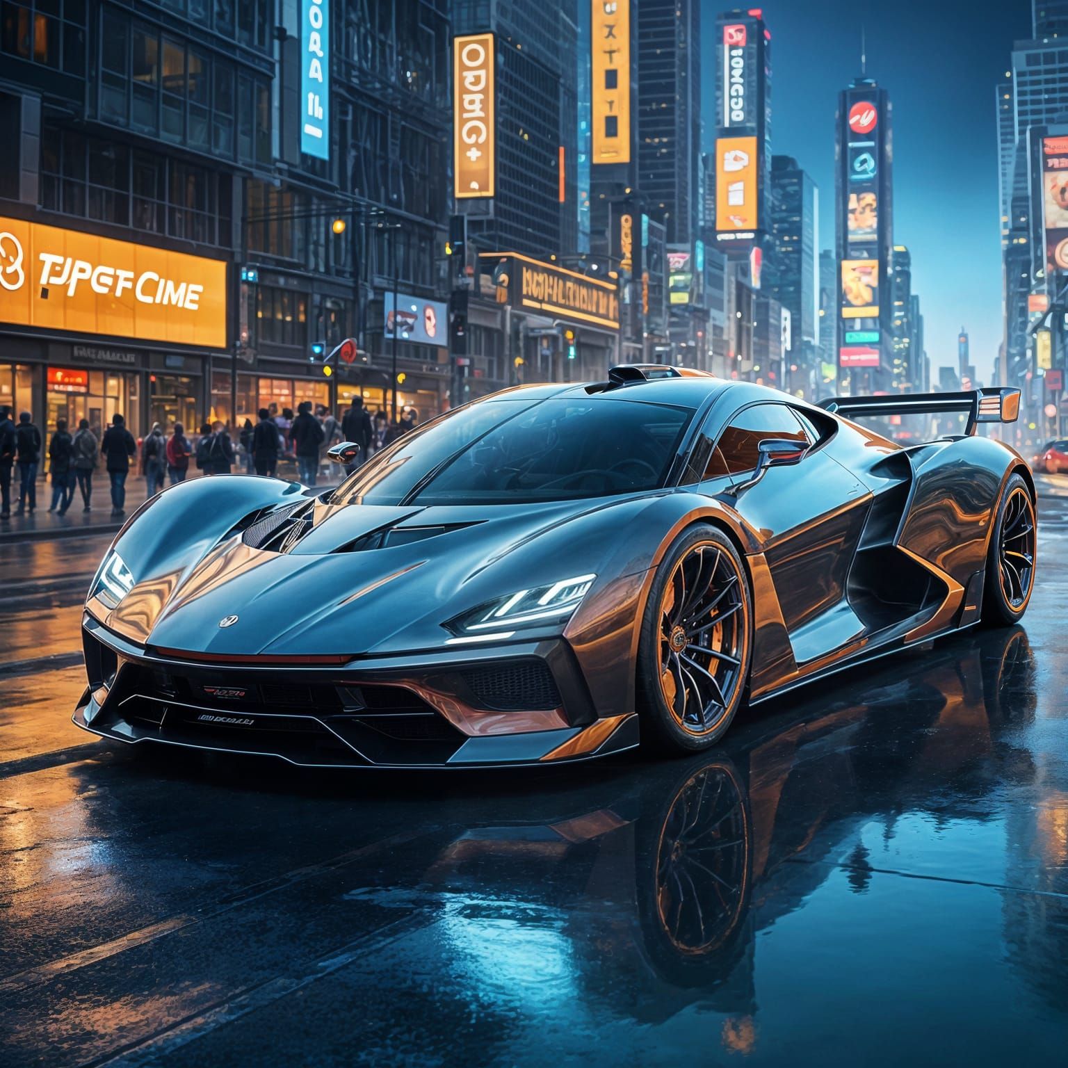 AI-Generated Hypercar: Sleek and Aerodynamic Design