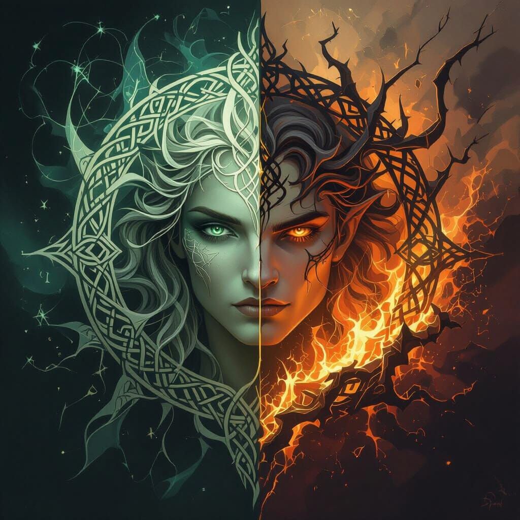 Celtic Magic: Art Nouveau Meets Digital Chaos