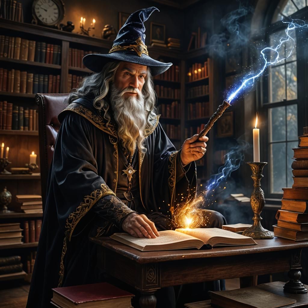 Dark Wizard Casting Rejuvenation Spell