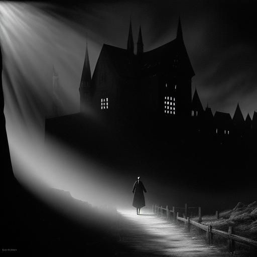 Grotesque Vampire Orlok in German Expressionism Style