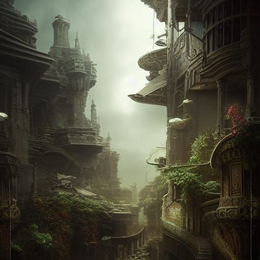 Epic Maximalist Digital Matte Painting