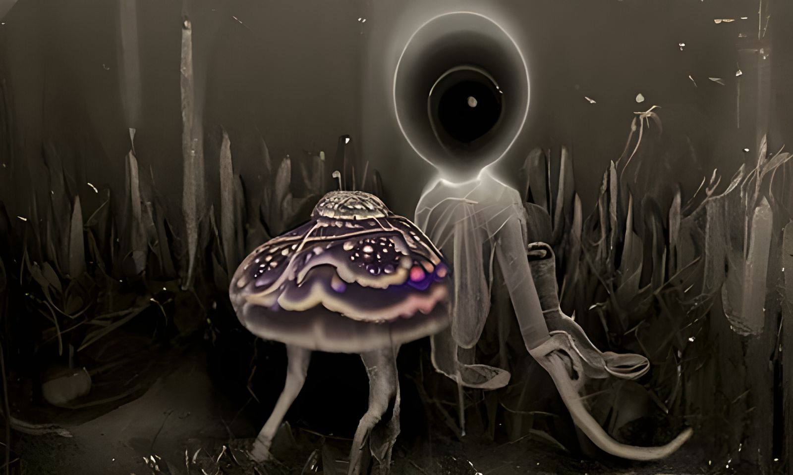 Otherworldly Visitor in Psychedelic Surrealism