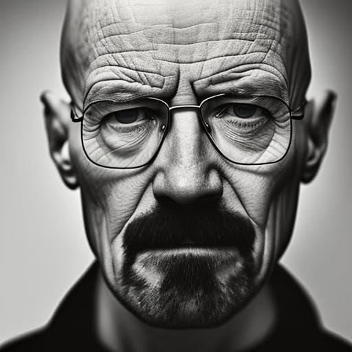 Walter White Portrait in Photographic Style