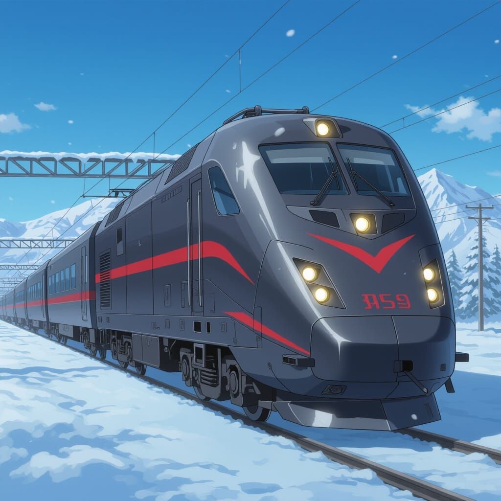 Futuristic Armored Train in Eternal Winter