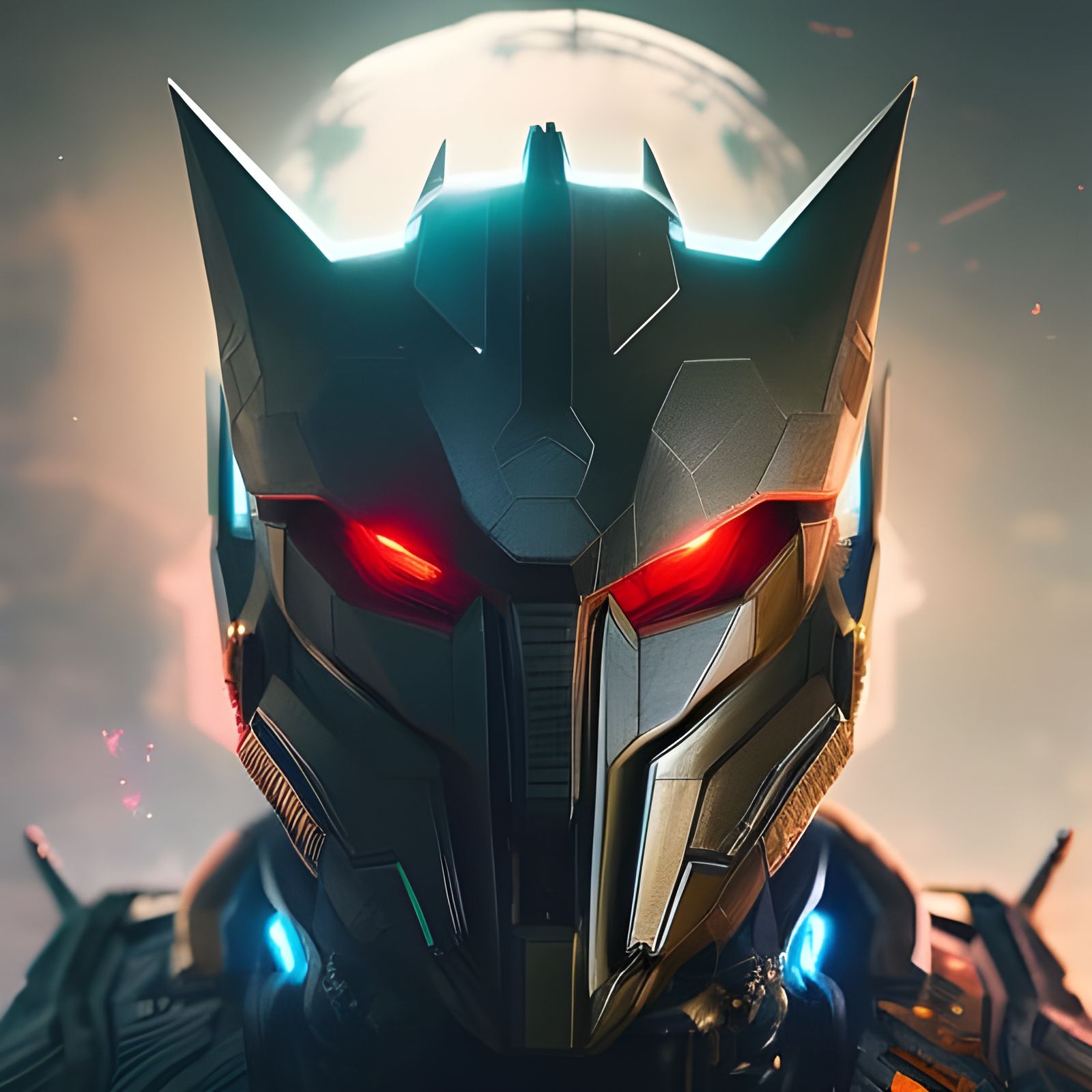 Borg Batman with Bioluminescent Circuitry