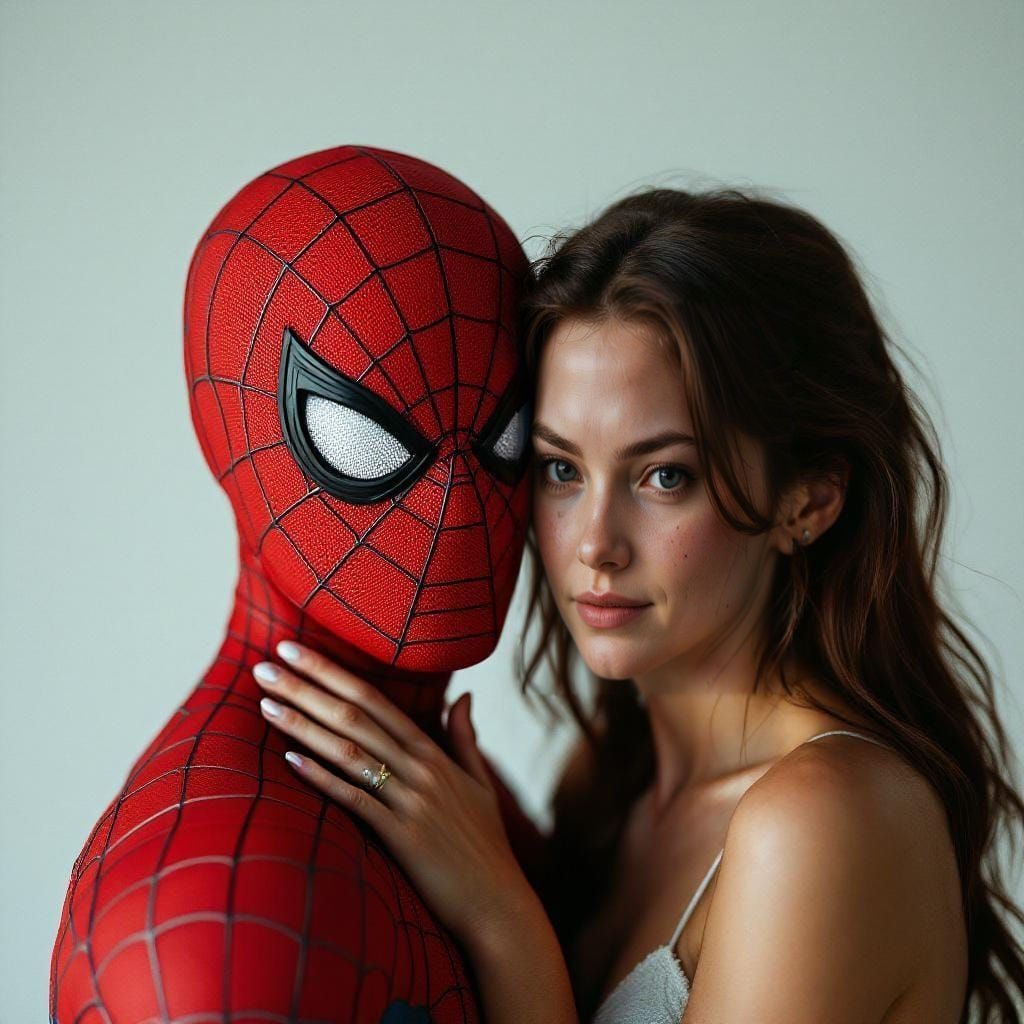 Spiderman and Mary Jane: Cinematic Embrace