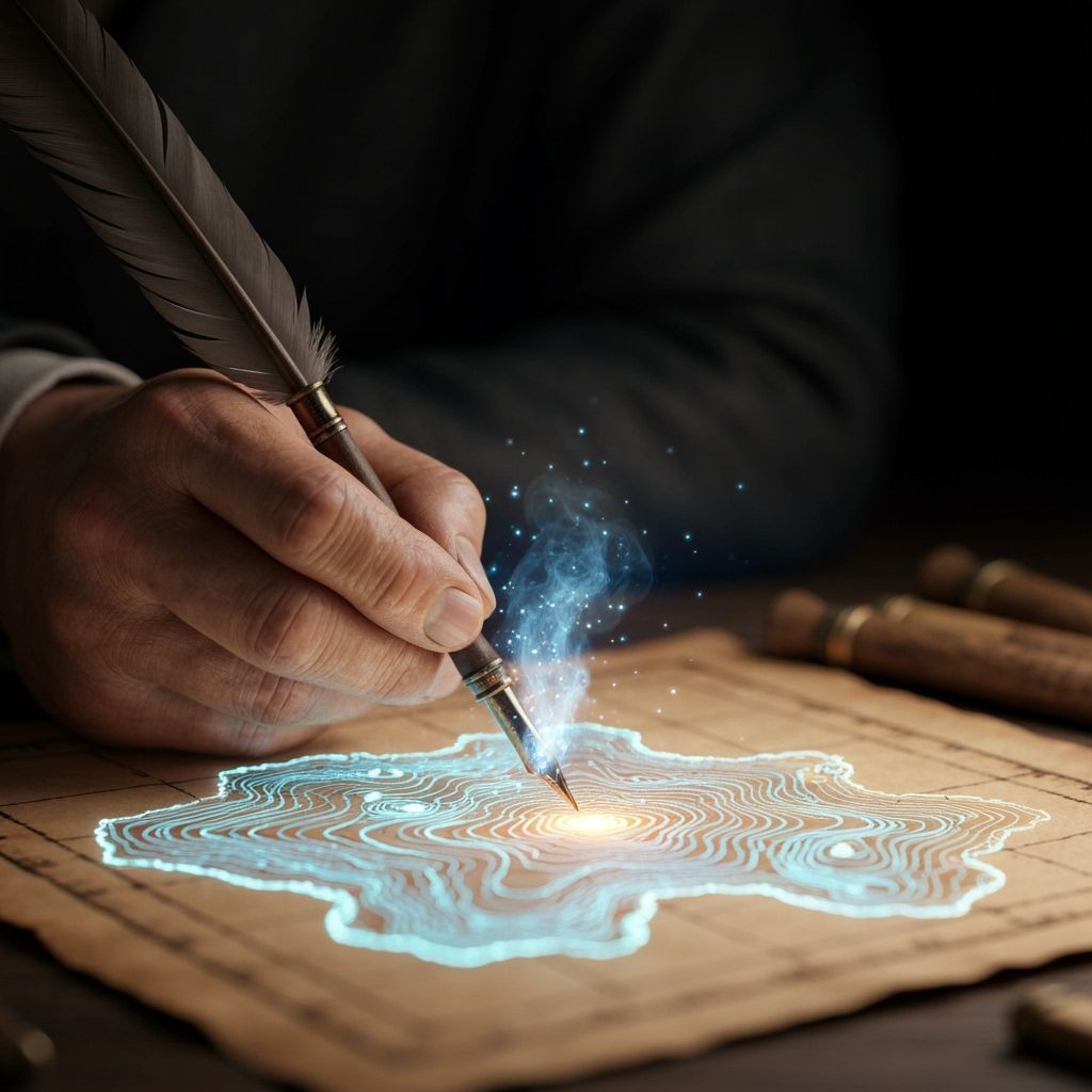 Cartographer Draws Dream Map With Luminous Breath