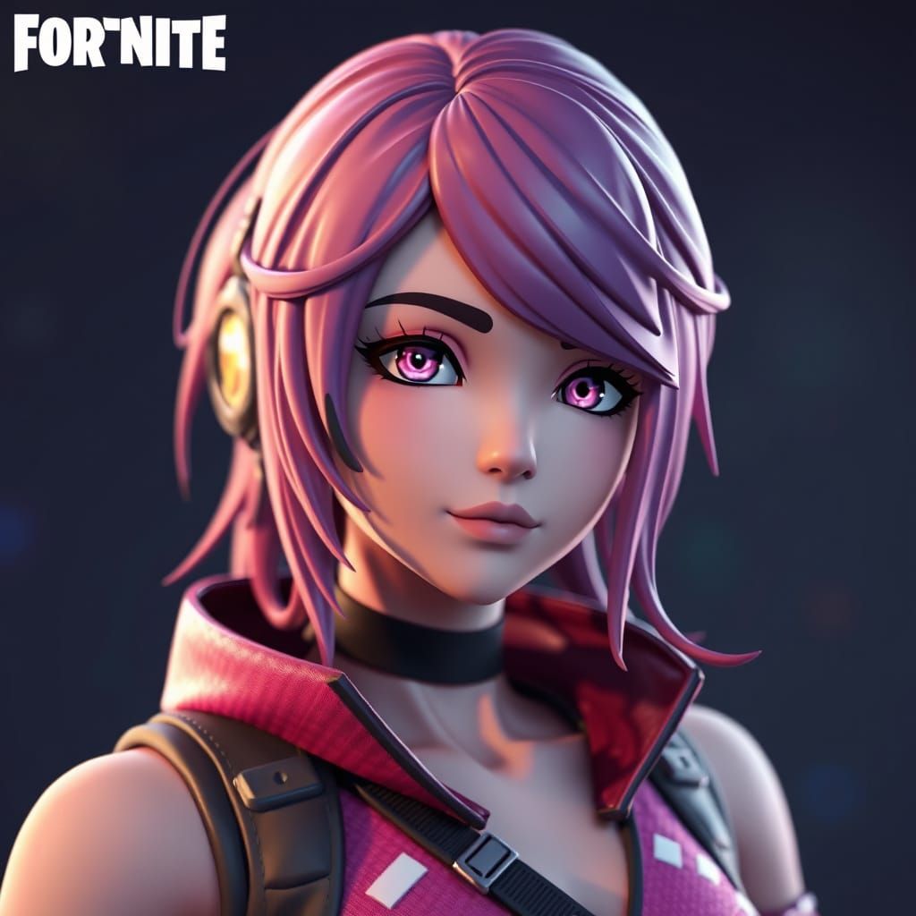 Vibrant Anime Girl in Hyper-Realistic 3D