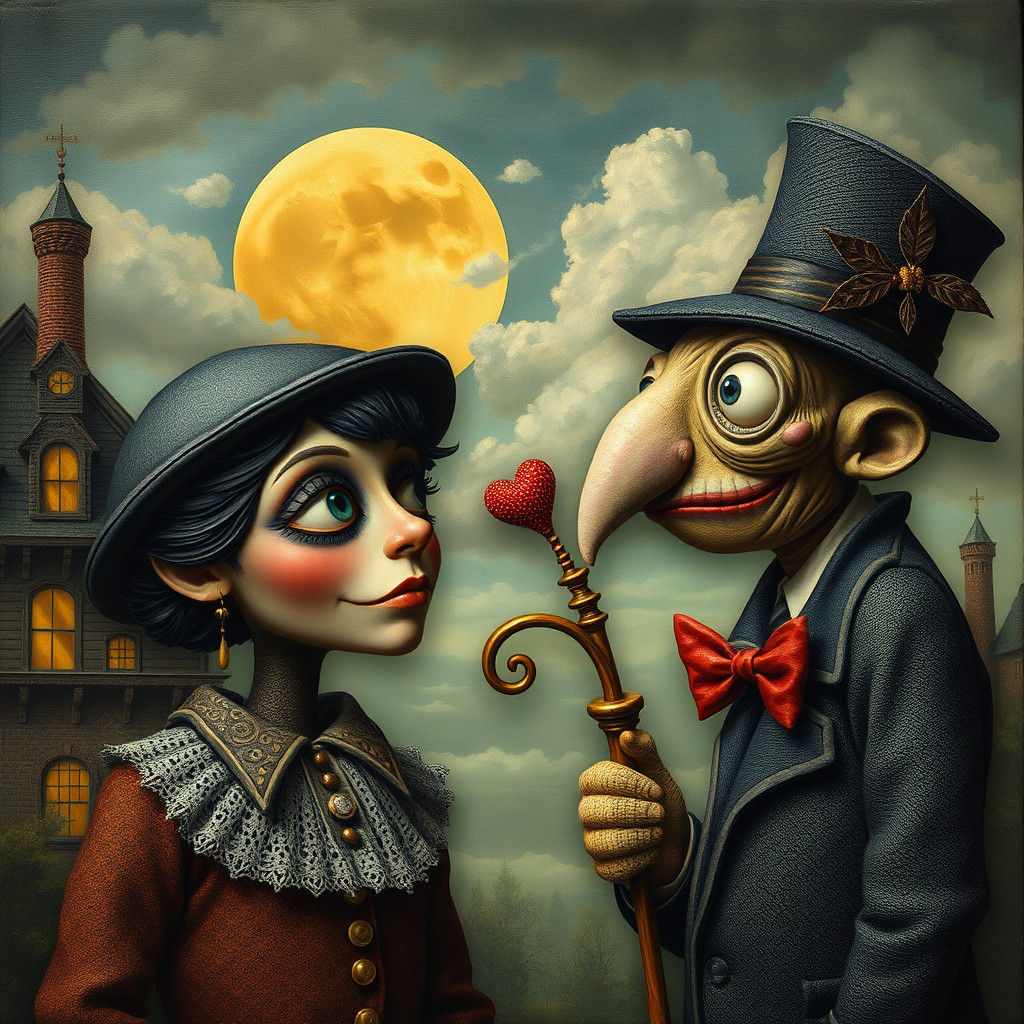 Chimney Sweep in Visionary Pop-Surrealist Style