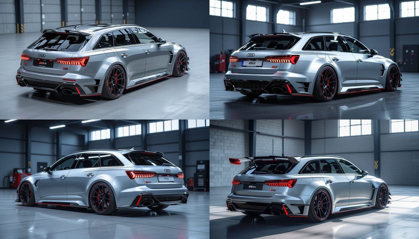 Customized 2025 Audi RS6 Avant Back View