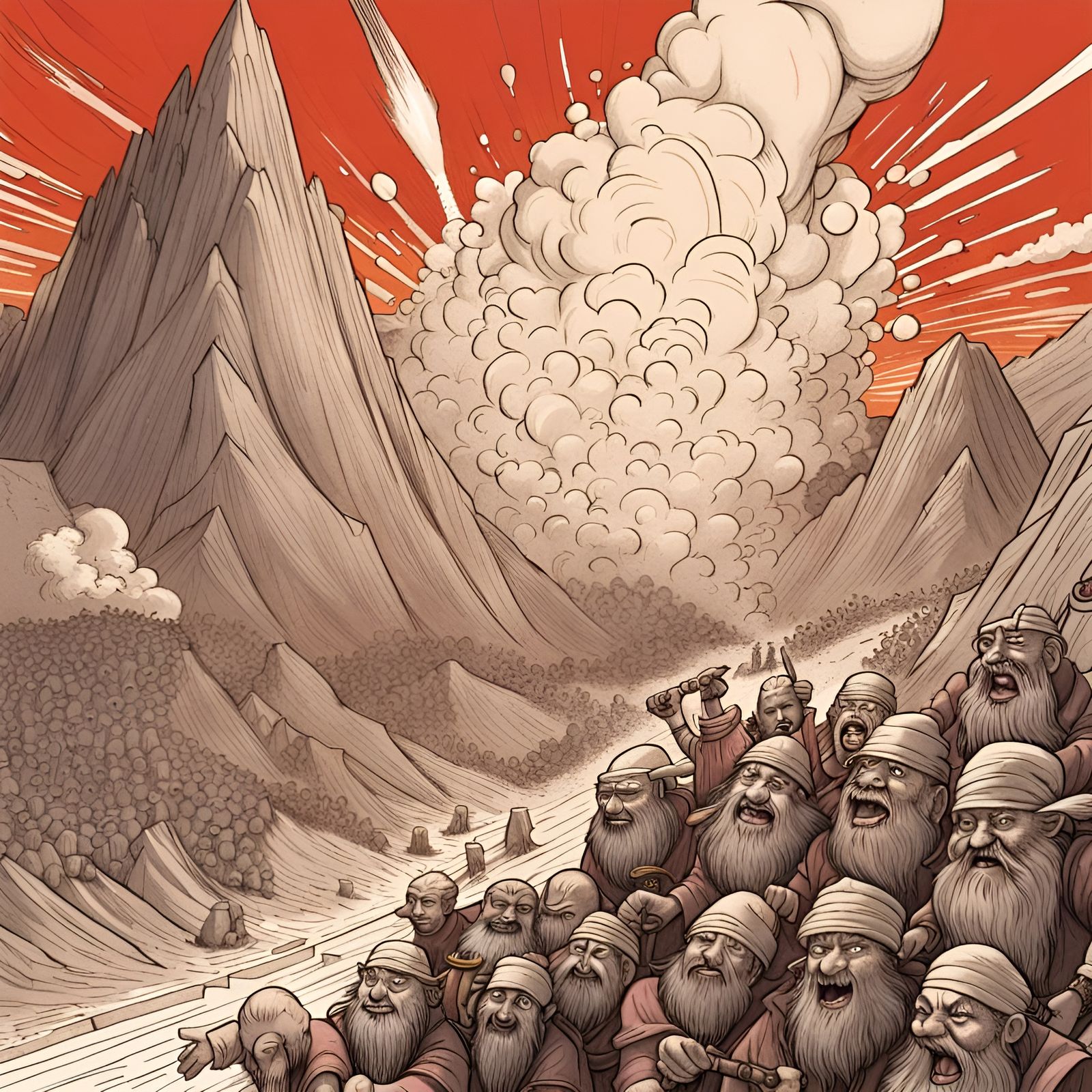 Dwarven Demolition: Nazca Lines Style Explosion