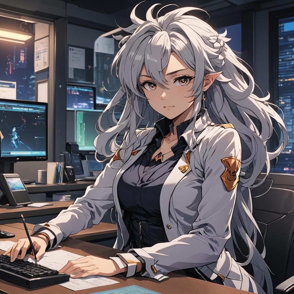 Bronya from Honkai Star Rail: Manga-Style Art