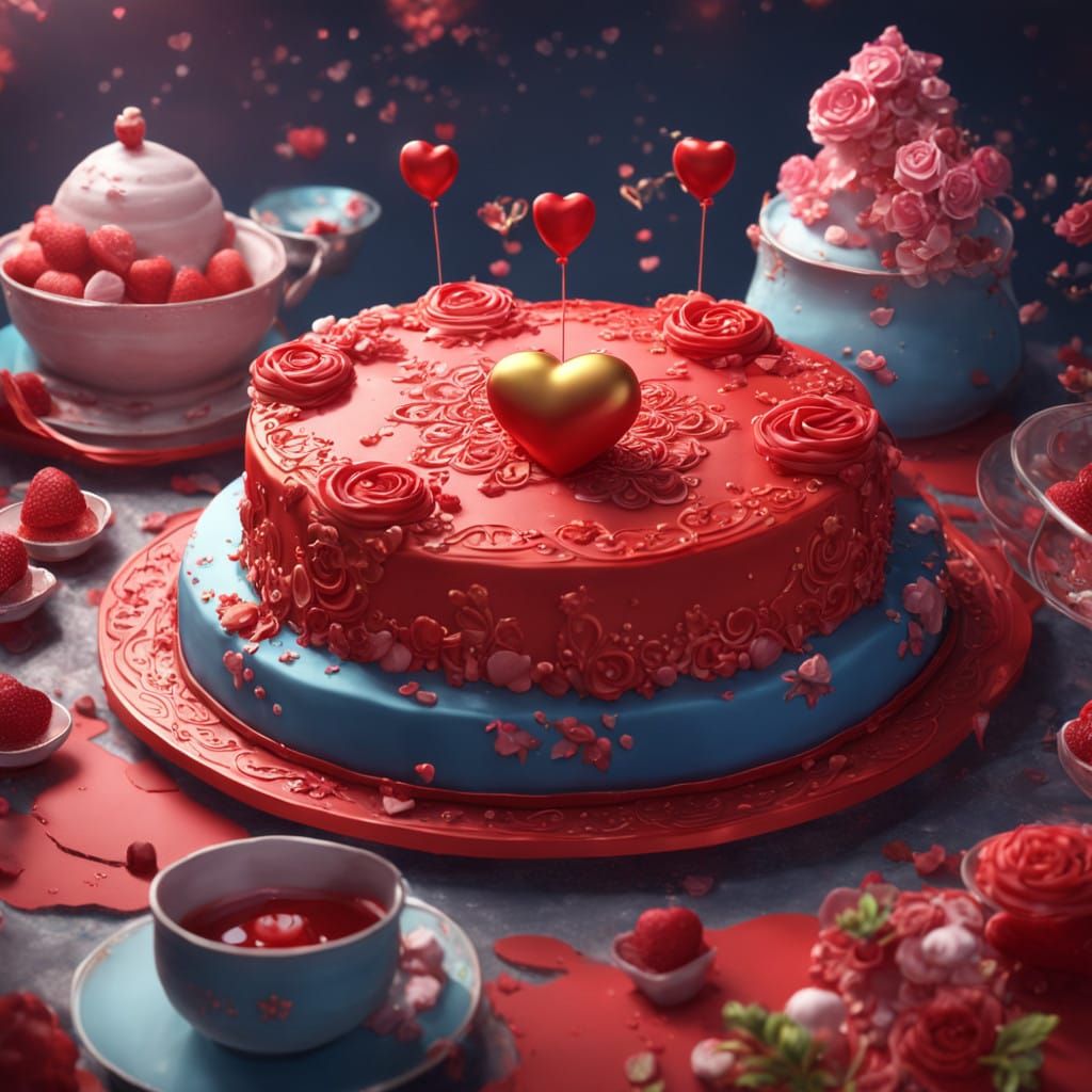 Surreal Chinese Dessert Wonderland in Vibrant Colors