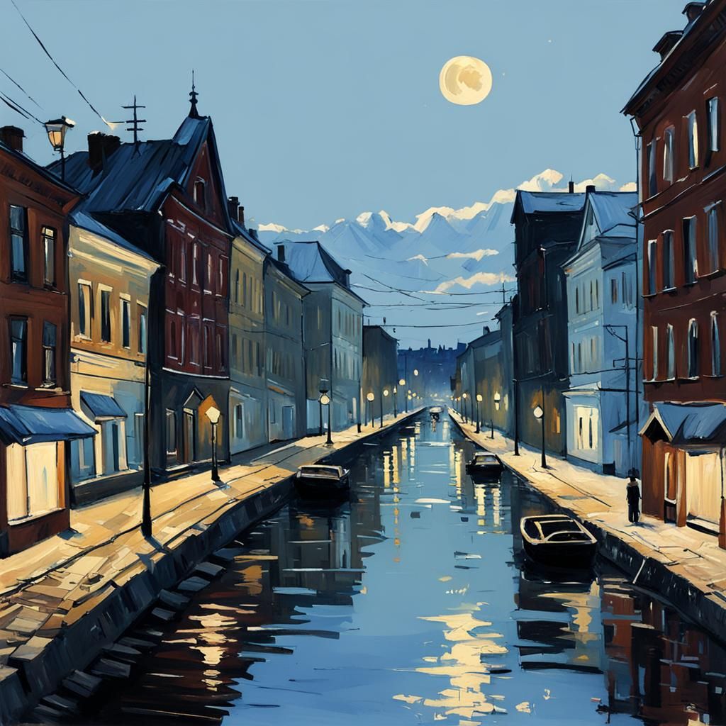 Cityscape in the Style of Levitan